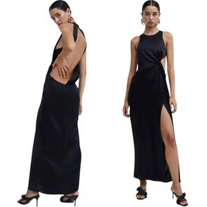 For Love & Lemons Taliah Maxi Dress Black